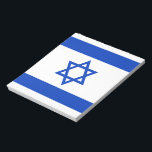 Vlag van Israël Notitieblok<br><div class="desc">Officiële vlag van Israël.</div>