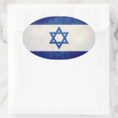 Vlag van Israël Ovale Sticker (Tas)