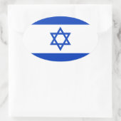 Vlag van Israël Ovale Sticker (Tas)