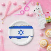 Vlag van Israël Papieren Bordje (Feest)