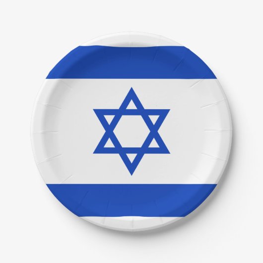 Vlag van Israël Papieren Bordje (Voorkant)