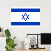Vlag van Israël Poster (Thuiskantoor)