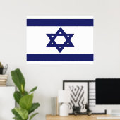 Vlag van Israël Poster (Thuiskantoor)