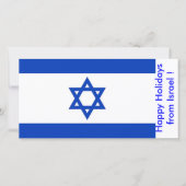 Vlag van Israël, Prettige Feestdagen vanuit Israël Feestdagenkaart (Voorkant)