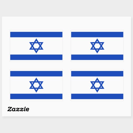 Vlag van Israël Rechthoekige Sticker (Vel)