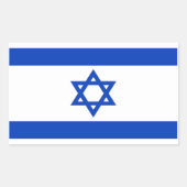 Vlag van Israël Rechthoekige Sticker (Voorkant)