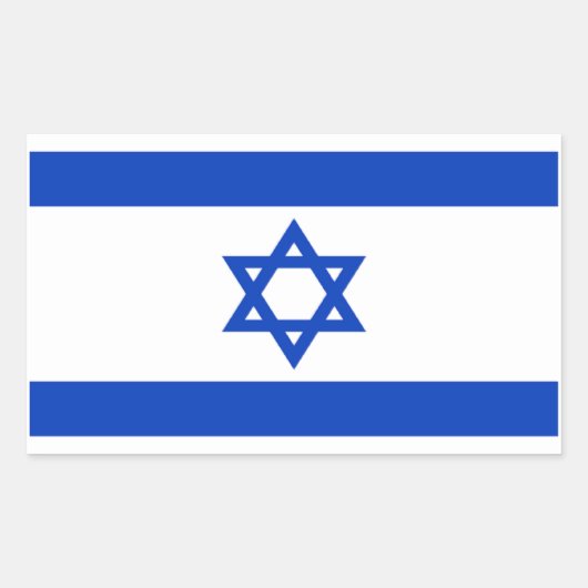 Vlag van Israël Rechthoekige Sticker (Voorkant)