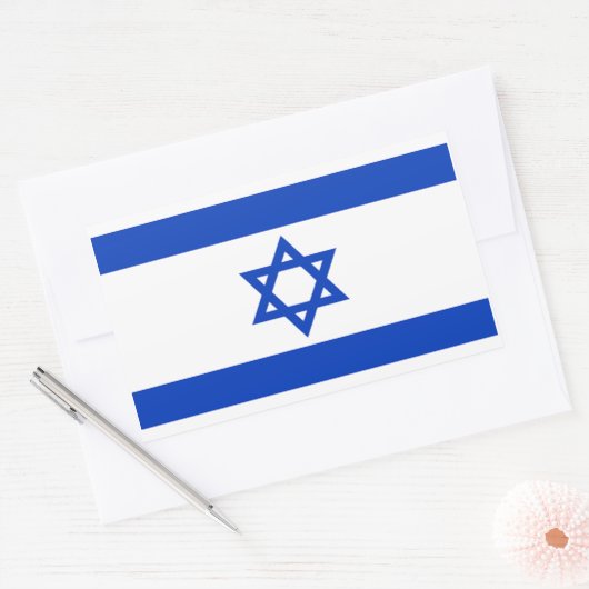 Vlag van Israël Rechthoekige Sticker (Envelop)