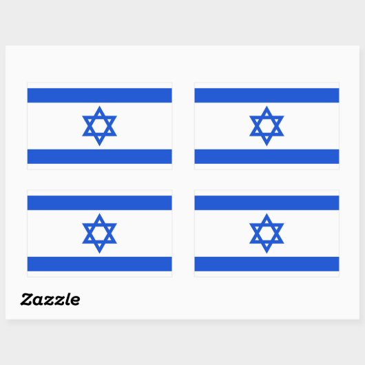 Vlag van Israël Rechthoekige Sticker (Vel)