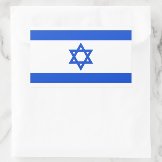 Vlag van Israël Rechthoekige Sticker (Tas)