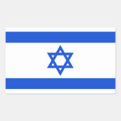 Vlag van Israël Rechthoekige Sticker (Voorkant)