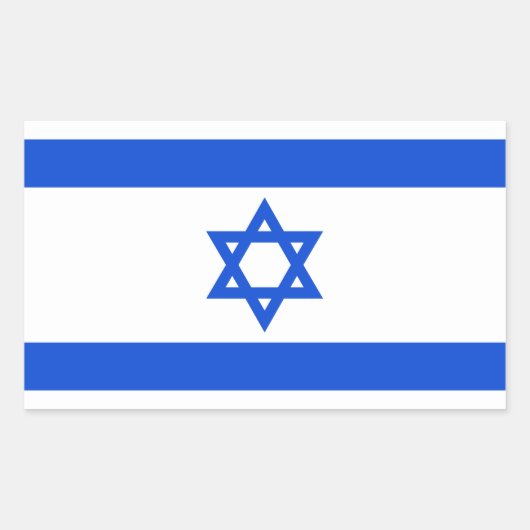 Vlag van Israël Rechthoekige Sticker (Voorkant)