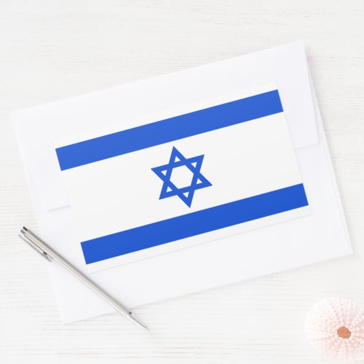 Vlag van Israël Rechthoekige Sticker (Envelop)