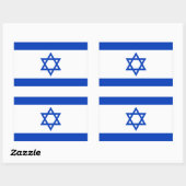 Vlag van Israël Rechthoekige Sticker (Vel)
