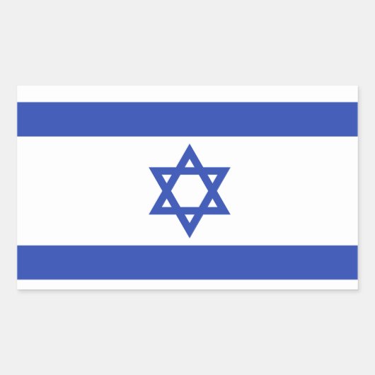 Vlag van Israël Rechthoekige Sticker (Voorkant)