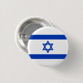 Vlag van Israël Ronde Button 3,2 Cm (Voorkant /achterkant)