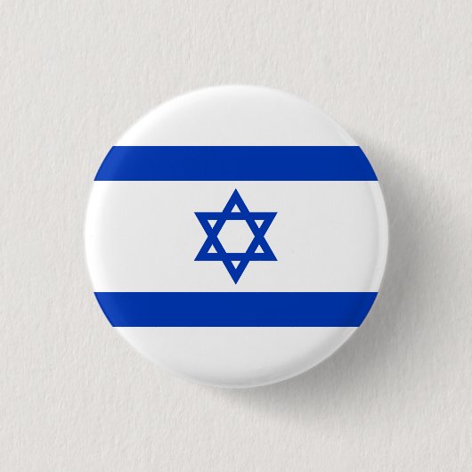 Vlag van Israël Ronde Button 3,2 Cm (Voorkant)