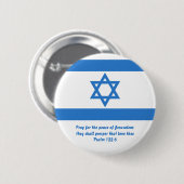 vlag van Israël, Ronde Button 5,7 Cm (Voorkant /achterkant)