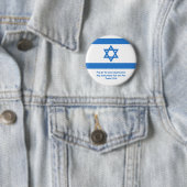 vlag van Israël, Ronde Button 5,7 Cm (In situ)