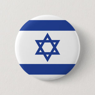 Vlag van Israël Ronde Button 5,7 Cm