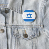 Vlag van Israël Ronde Button 5,7 Cm (In situ)