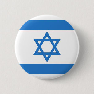 Vlag van Israël Ronde Button 5,7 Cm