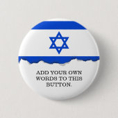 Vlag van Israël Ronde Button 5,7 Cm (Voorkant)