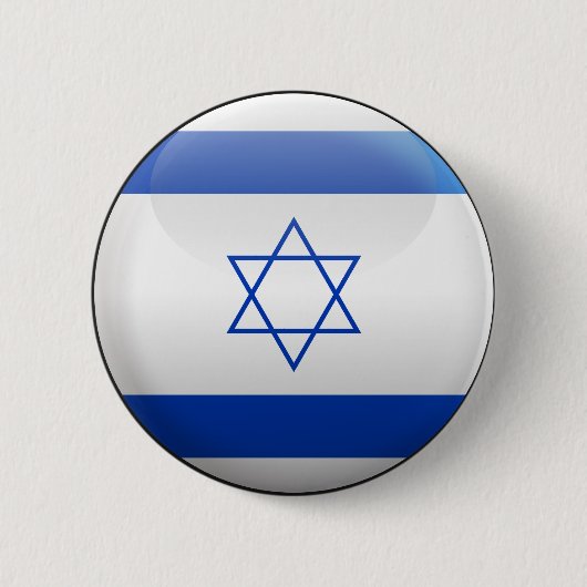 Vlag van Israël Ronde Button 5,7 Cm (Voorkant)
