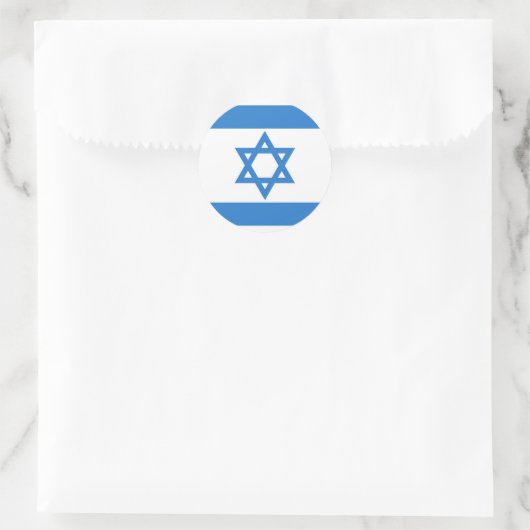 Vlag van Israël Ronde Sticker (Tas)
