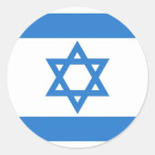 Vlag van Israël Ronde Sticker (Voorkant)