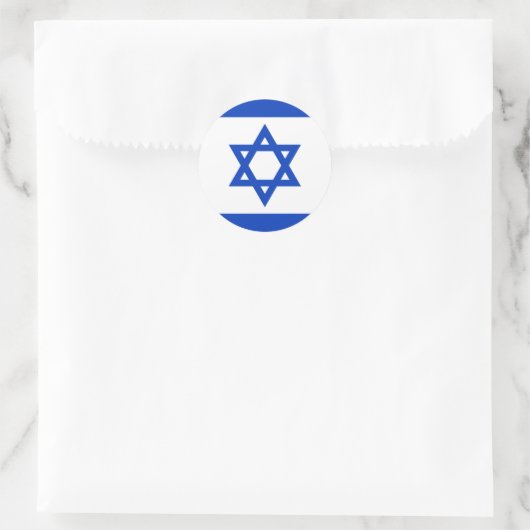 Vlag van Israël Ronde Sticker (Tas)