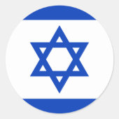 Vlag van Israël Ronde Sticker (Voorkant)