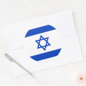 Vlag van Israël Ronde Sticker (Envelop)