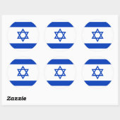 Vlag van Israël Ronde Sticker (Vel)