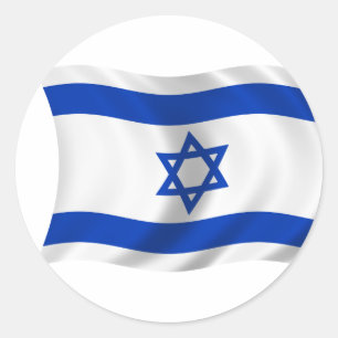 Vlag van Israël Ronde Sticker