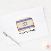 Vlag van Israël Ronde Sticker (Envelop)
