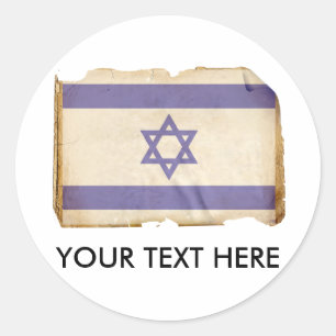 Vlag van Israël Ronde Sticker