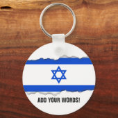 Vlag van Israël Sleutelhanger (Voorkant)