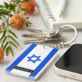 Vlag van Israël Sleutelhanger (Voorkant Rechts)
