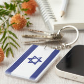 Vlag van Israël Sleutelhanger (Voorkant Rechts)