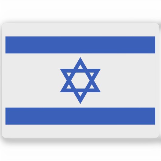 Vlag van Israël Sticker (Voorkant)