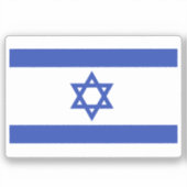 Vlag van Israël Sticker (Voorkant)