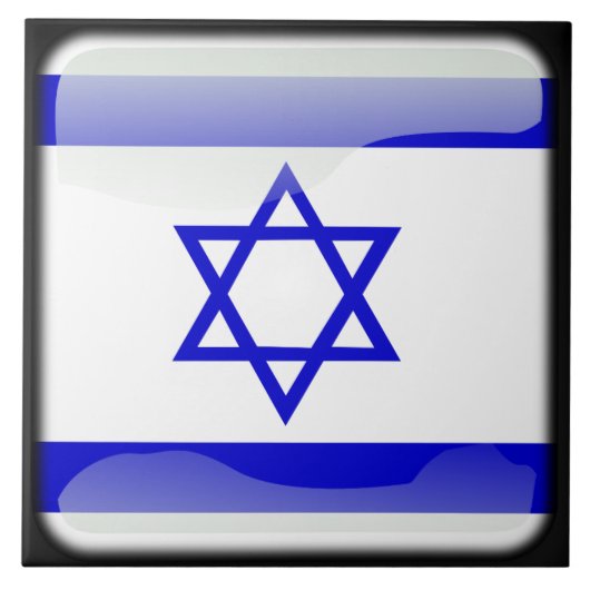 Vlag van Israël Tegeltje (Voorkant)
