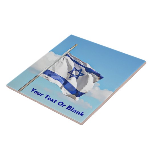 vlag van Israël Tegeltje (Zijkant)