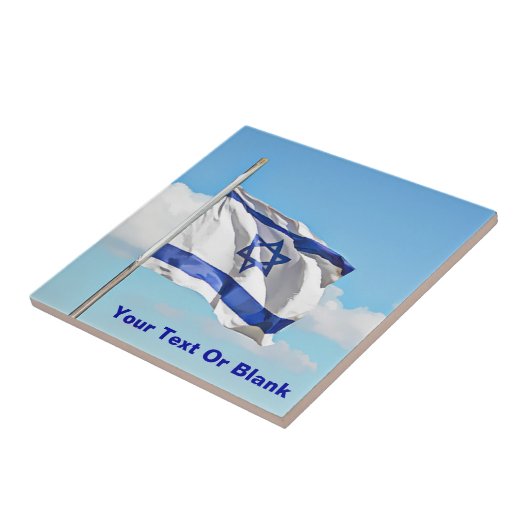 vlag van Israël Tegeltje (Zijkant)