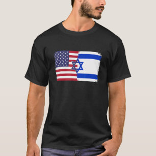 vlag van Israël Verenigde Staten T-shirt