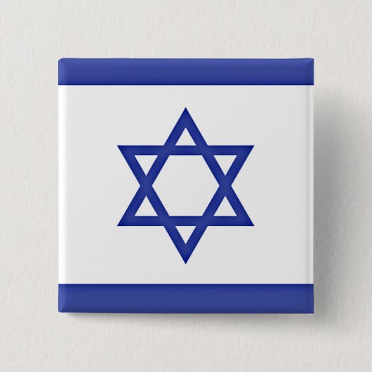 Vlag van Israël Vierkante Button 5,1 Cm (Voorkant)