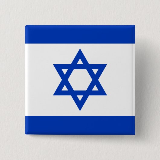 Vlag van Israël Vierkante Button 5,1 Cm (Voorkant)