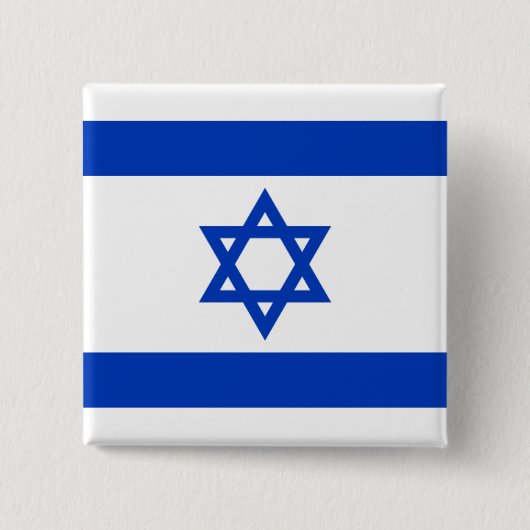 Vlag van Israël Vierkante Button 5,1 Cm (Voorkant)
