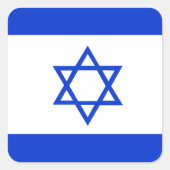 Vlag van Israël Vierkante Sticker (Voorkant)